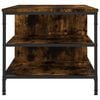 vidaXL Coffee Table Smoked Oak Engineered Wood 39.4x19.7 in Coffee Table