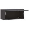 vidaXL Wall Cabinet for Garage with Gas-lift Door Black