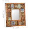 vidaXL Mirror Multicolor Solid reclaimed wood Medium Decorative Inlays
