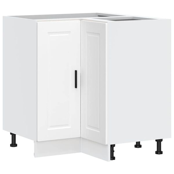 vidaXL Kitchen Corner Base Cabinet White Engineered Wood Standard