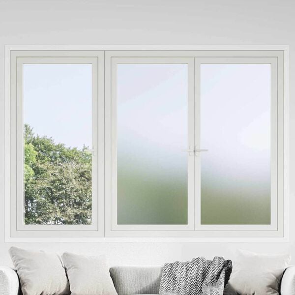 vidaXL Window Film Milk Glass PVC 0.9 x 32.8 ft Durable