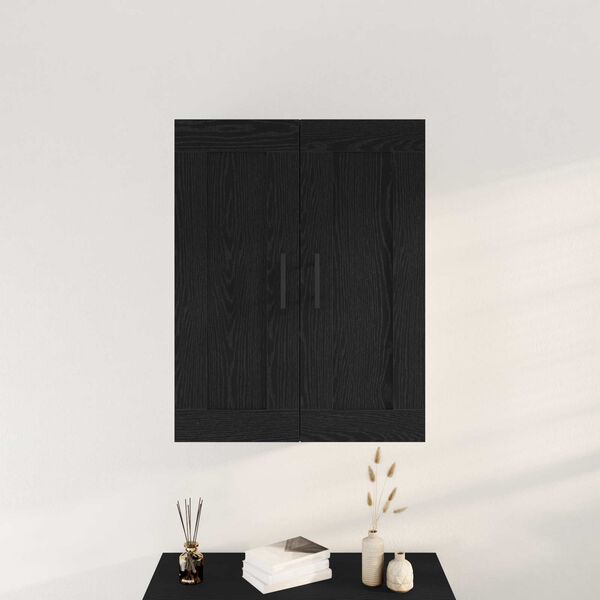 vidaXL Wall-mounted Cabinet Black Oak 27.36 x 13.39 x 35.43 in