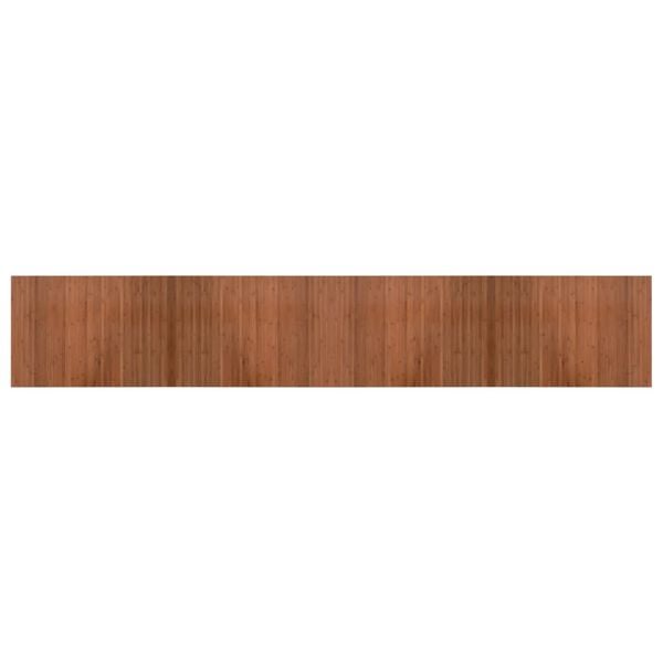 vidaXL Rug Brown Bamboo, Polypropylene 27.6 x 157.5 in Rug Rectangular