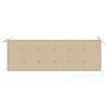 vidaXL Patio Bench with Beige Cushion 59.1" Solid Teak Wood