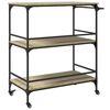 vidaXL Kitchen Trolley Sonoma Oak 39.6"x19.7"x41.3" Engineered Wood