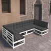 vidaXL Garden Lounge Set White, Anthracite