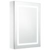 vidaXL Bathroom Cabinet White and Silver