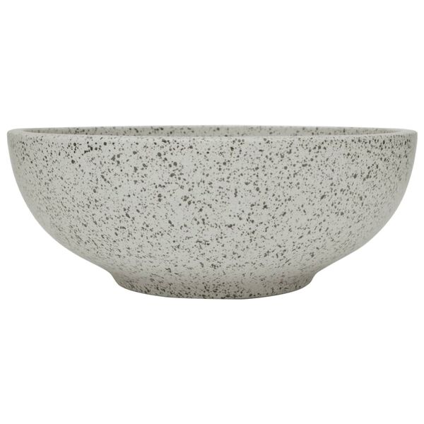 vidaXL Countertop Basin Grey Round Φ16.1x5.5" Ceramic