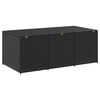 vidaXL Storage Chest Black Polyethylene Rattan Large Garden Storage Box