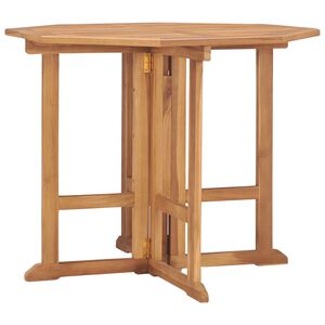 vidaXL Dining Table Teak Solid Teak wood Compact Foldable