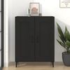 vidaXL Sideboard Black Engineered wood Medium Sideboard Rectangular