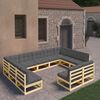 vidaXL Garden Lounge Set Natural Wood Solid Pinewood Large Modular