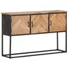vidaXL Sideboard Natural wood with grey iron base Solid Acacia wood, Iron
