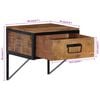 vidaXL Bedside Cabinet Brown Solid mango wood, iron Medium