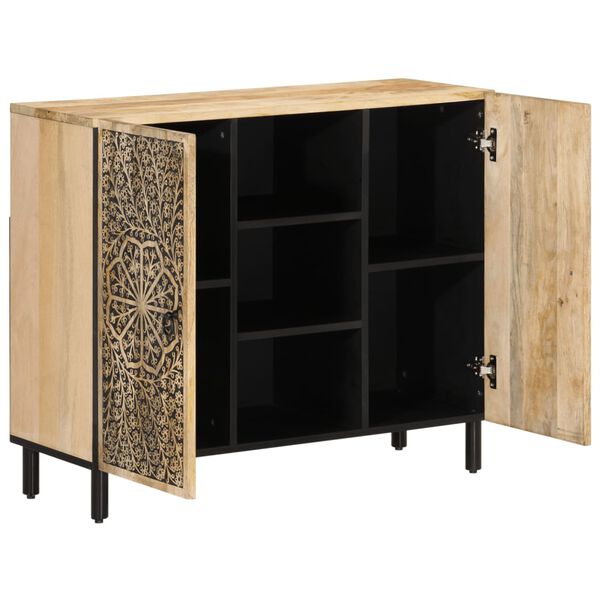 vidaXL Side Cabinet 35.4"x13"x29.5" Solid Wood Mango