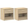 vidaXL Bedside Cabinet Set of 2 Sonoma Oak Engineered wood