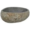 vidaXL Basin Light gray (46-52) x (35-40) x 15 cm River stone