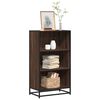 vidaXL Book Cabinet Brown oak Engineered wood, metal Medium Book Cabinet