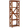 vidaXL Bookshelf Honey-toned Brown Solid Acacia Wood 23.6x11.8x63.0 in