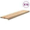 vidaXL Stair Tread Set of 16 Oak Solid oak wood 43.3 x 9.8 x 0.8 in