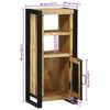 vidaXL Bathroom Cabinet Brown 15.7" x 11.8" x 35.4" Solid Mango wood