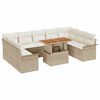 vidaXL Garden Sofa Set with Cushion 10 pcs beige and cream