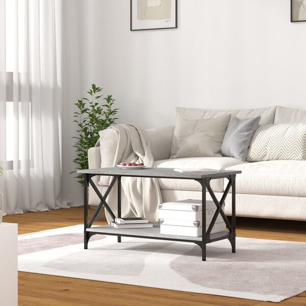 vidaXL Coffee Table Grey sonoma Engineered wood Medium Coffee Table