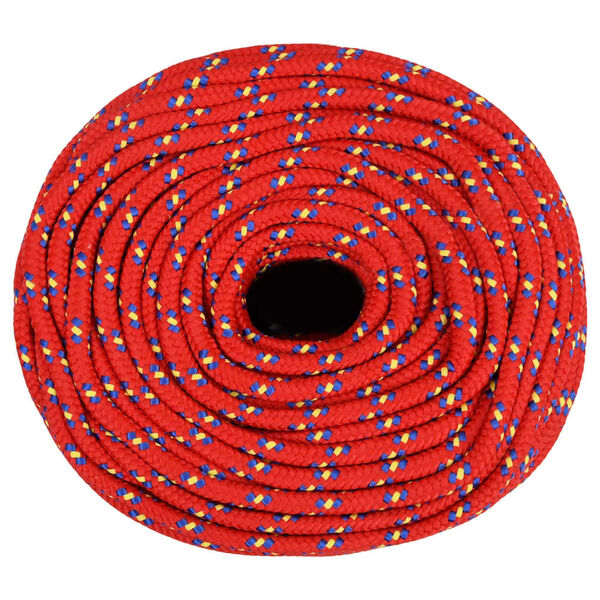 vidaXL Boat Rope Red 0.39 " 328.1 ' Polypropylene