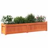 vidaXL Garden Planter Set of 2 Wax Brown Solid Pine Wood Large