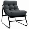 vidaXL Garden Furniture with Cushion 2 pcs Black 60 x 80 x 71cm Metal