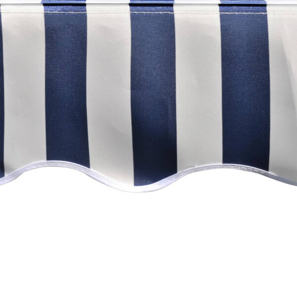vidaXL Awning Blue and White Polyester 19.7 x 9.8 ft UV-resistant