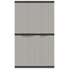 vidaXL Outdoor Storage Cabinet Gray and Black 100% Polypropylene Large