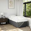 vidaXL Bed Frame Dark Grey 100% Polyester, Plywood, Engineered Wood