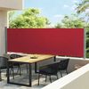 vidaXL Side Awning Red and Grey