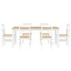 vidaXL Dining Set White Solid pine wood Large Durable Dining Set