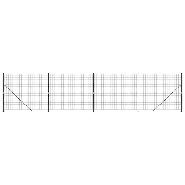 vidaXL Wire Mesh Fence with Flange Anthracite 5.2x32.8'