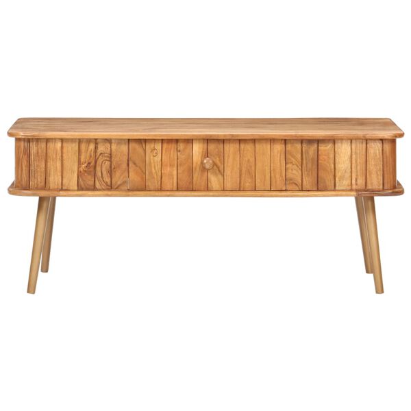 vidaXL Coffee Table Honey Solid Acacia Wood 39.4x19.7x15.7 in