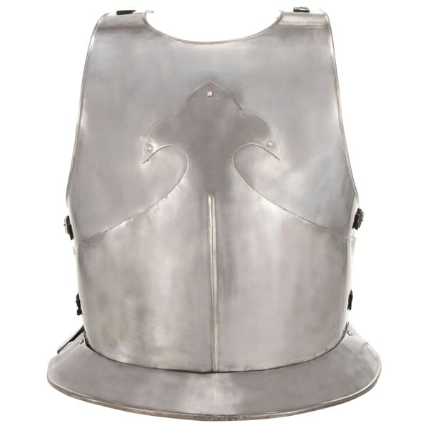 vidaXL Medieval Knight Body Armour Cuirass Replica LARP Silver Steel