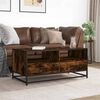 vidaXL Coffee Table Smoked oak Engineered wood, metal Medium