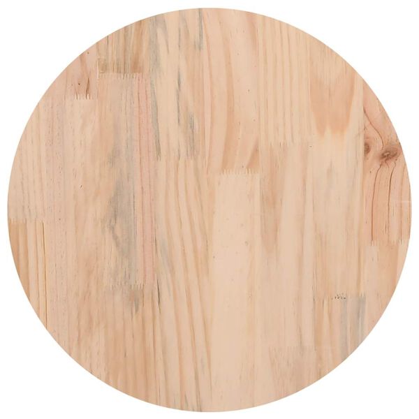 vidaXL Table Top Ø11.8"x1" Solid Wood Pine