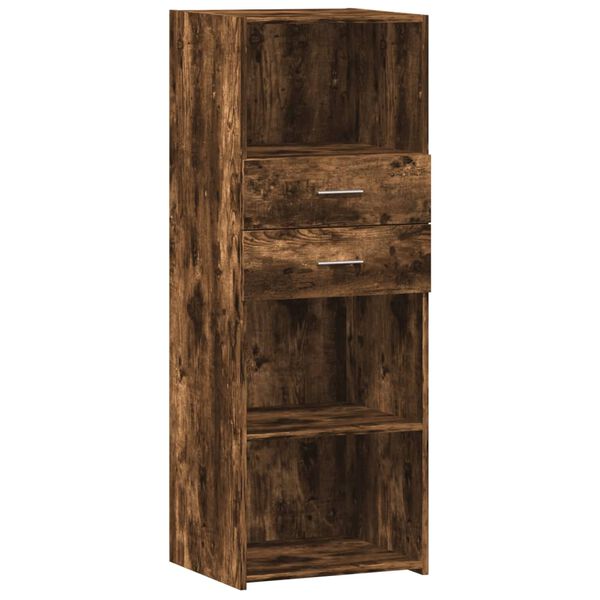 vidaXL Highboard Smoked oak Engineered wood Medium Highboard