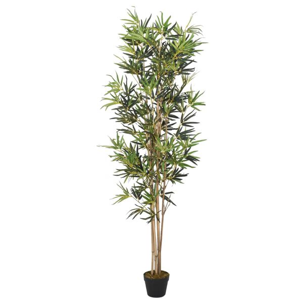 vidaXL Artificial Bamboo Tree Green Bamboo, Textile fiber, Plastic Medium