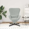 vidaXL Egg Chair Light Grey 24.80 x 28.74 x 35.43 in Velvet