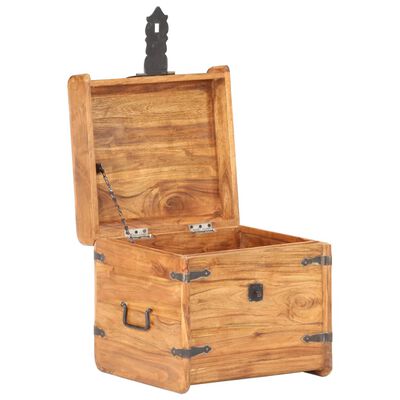 vidaXL Chest 15.7"x15.7"x15.7" Solid Acacia Wood