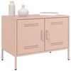 vidaXL TV Cabinet Pink Steel Compact TV Cabinet Rectangular
