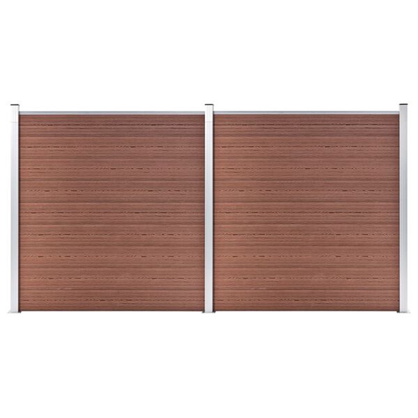 vidaXL Garden Fence WPC 139"x73.2" Brown
