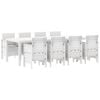 vidaXL Garden Dining Set 9 pcs White Polt rattan