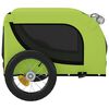 vidaXL Pet Bike Trailer Green and Black Oxford Fabric, Iron, PVC