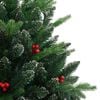 vidaXL Artificial Hinged Christmas Tree Green PVC, PE, metal Medium
