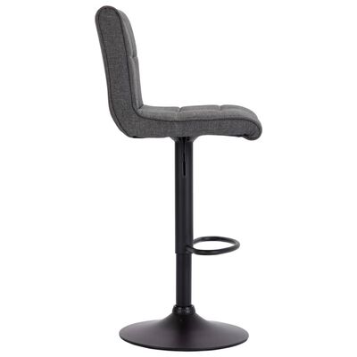 vidaXL Bar Stool Dark Gray Fabric